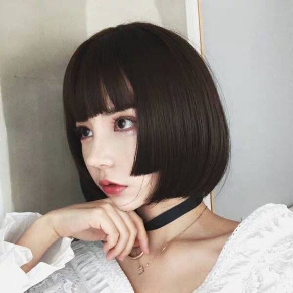 Short Brown Wig For Women Cap Wigs